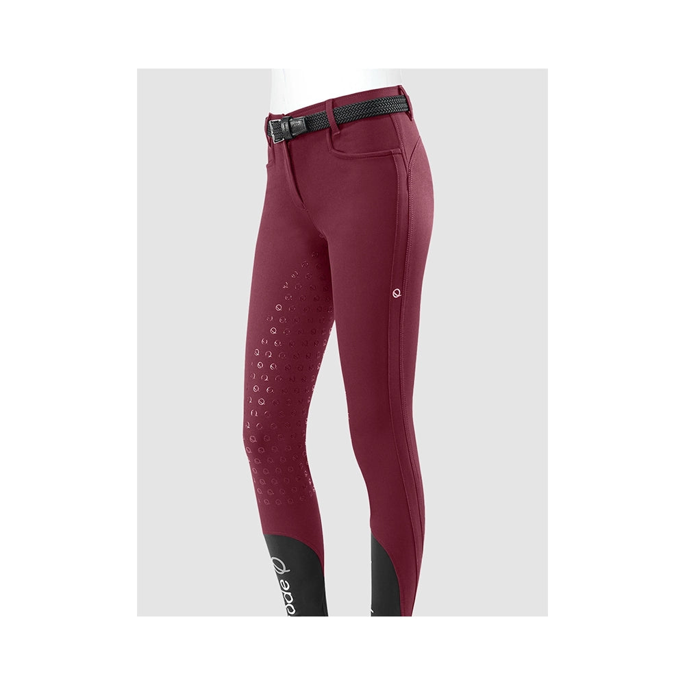 Eqode by Equiline Darcey ratsastushousut cherry – näyttävä sävy ja Q full grip -paikka
