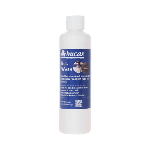 Bucas Rug Wash 250 ml – pesuaine hevosen loimille ja vedenpitäville tekstiileille