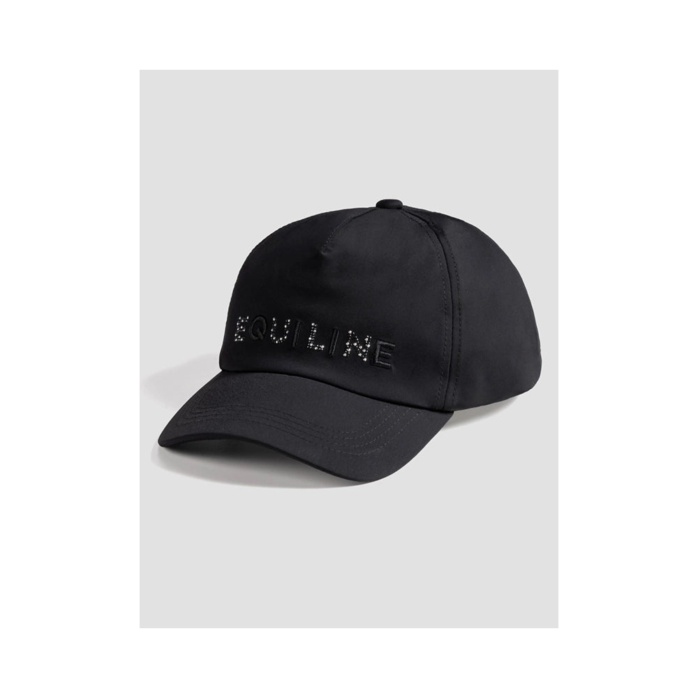 Equiline baseball cap musta sivulta hengittävästä teknisestä materiaalista
